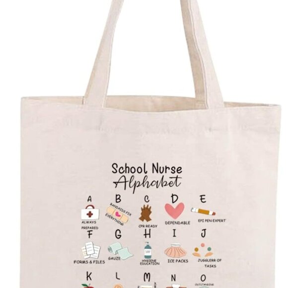 Nurse Tote Bag Polyester Engraved Quote Retirement Gift Women's - Picture 1 of 7